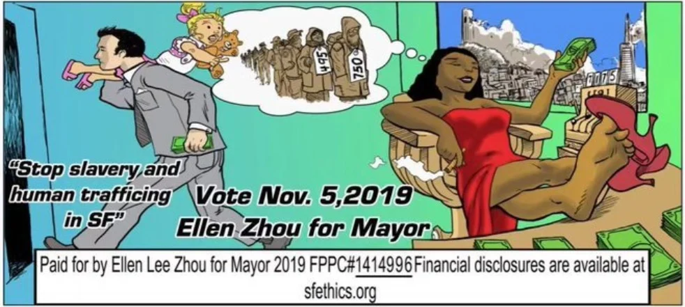 Billboard Ellen Lee Zhou for 2019 San Francisco Mayor Election